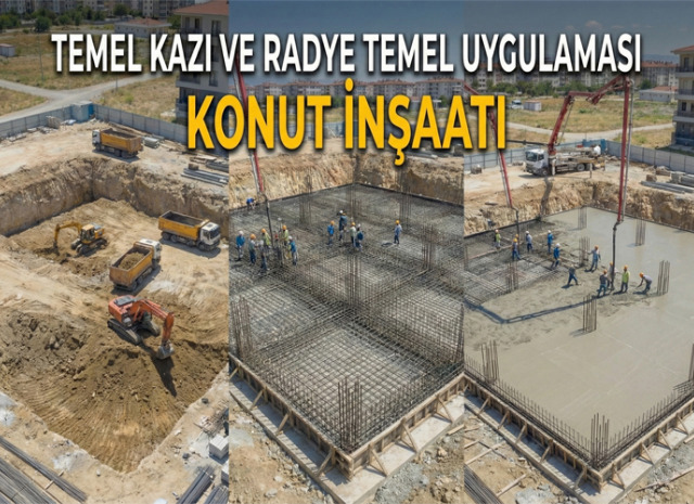 Temel Kazı ve Radye Temel Uygulaması – Konut İnşaatı
